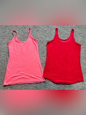 No Boundaries Women’s Pink and Red Camisole Duo